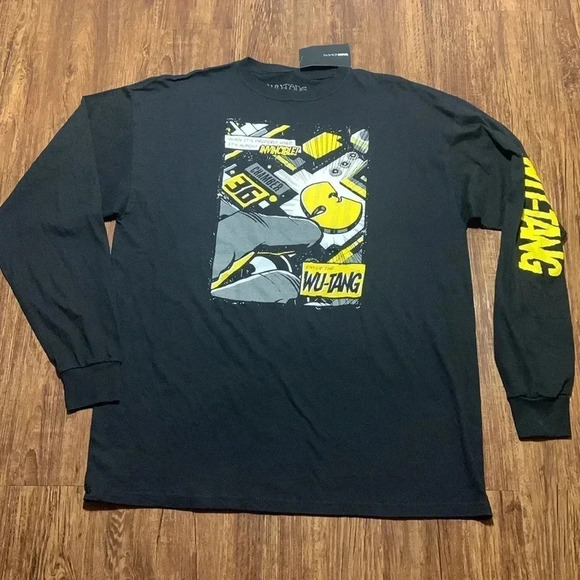 WU TANG Fashion Nova T-Shirt 36 Chambers LS Black Graphic Medium NWT - Picture 2 of 7